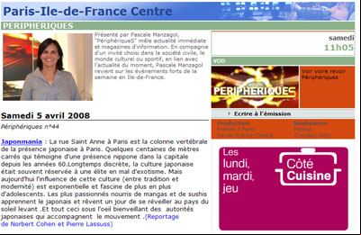 Le reportage du jour sur  3